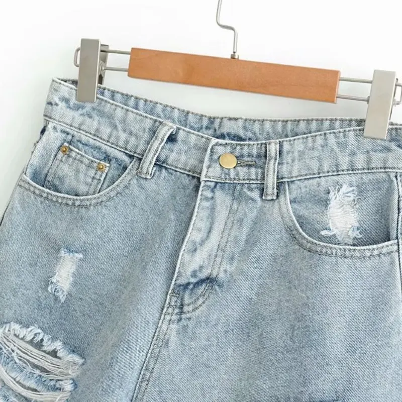 Popular XQ9-35-9042 European and American fashion wind-breaking jeans | Женская одежда