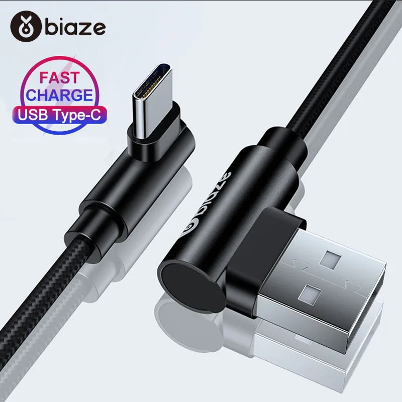 Кабель Biaze usb type-C для huawei P30 samsung S9 S8 Быстрая зарядка кабель type-C для Xiaomi mi9 Redmi note 7 Быстрая зарядка кабель