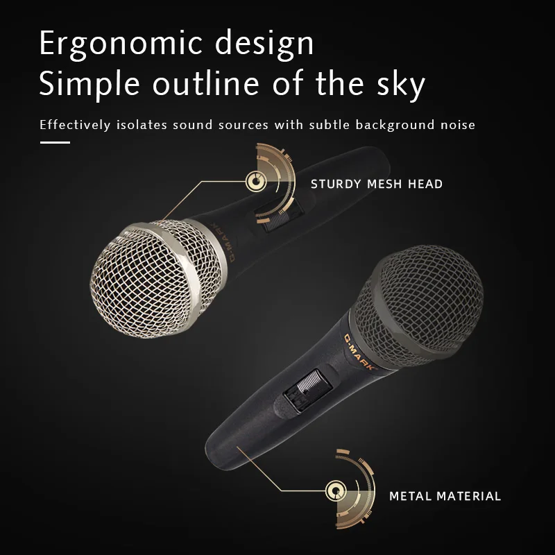 G-MARK G77 профессиональный сценический для певца Vocal проводной микрофон динамический микрофон для видео запись пения под караоке система KTV