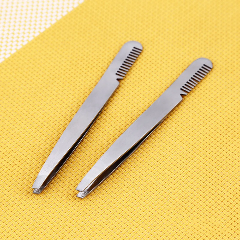 Face Hair Remover Makeup Eyelash Tools Stainless Steel Eyebrow Tweezers with Comb Accessories | Красота и здоровье