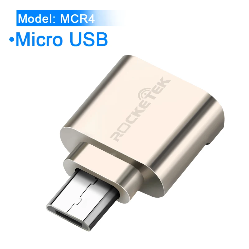 MCR4 Rocketek micro usb 2,0 type c otg телефон мини-считыватель карт памяти адаптер алюминиевый кардридер для micro SD/TF microsd ноутбука - Цвет: MCR4