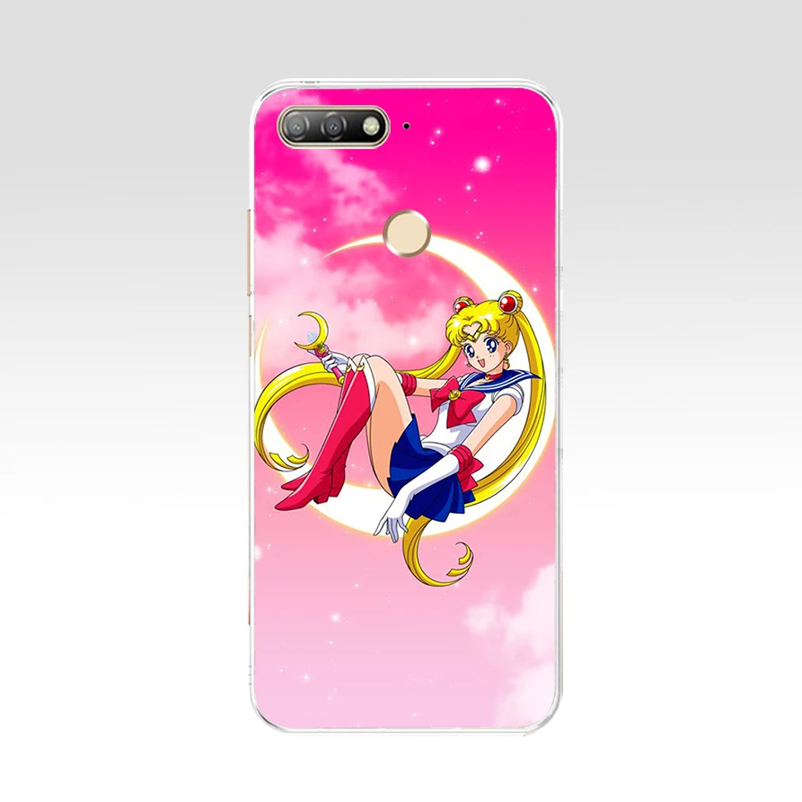 19 ZX мультфильм Сейлор Мун мягкий кейс из силикона и ТПУ для Huawei Честь P8 Lite 2017 7X 8X 7a