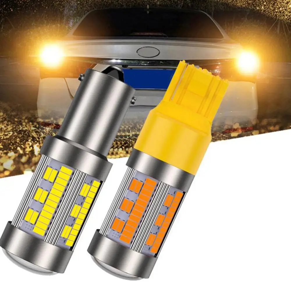 1 шт. 1156 P21W Led Ba15S Py21W Bau15S лампы 12V 4014 105Smd Canbus T20 7440 W21W для обратный сигнал без
