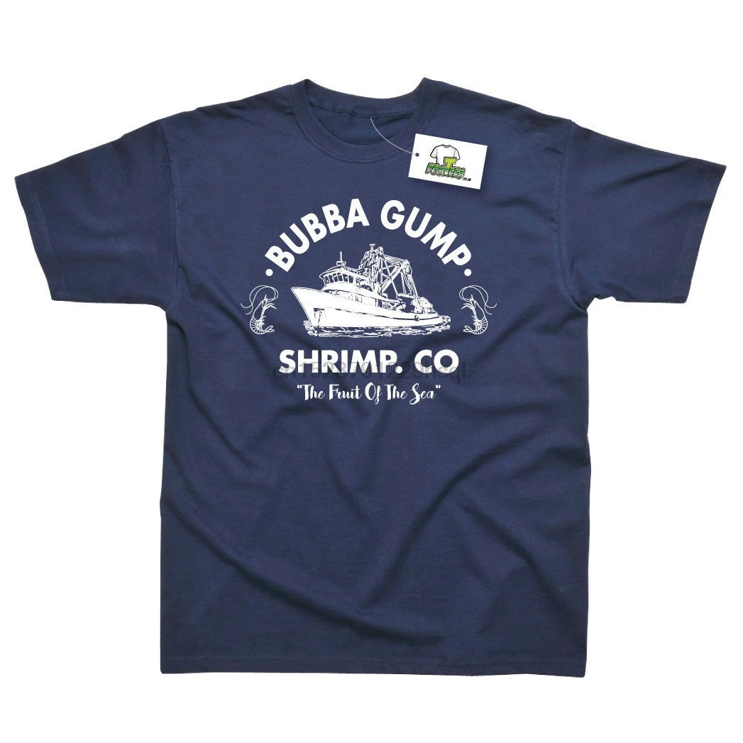 Bubba Gump креветка вдохновленная форрестом Футболка с принтом крутая Повседневная