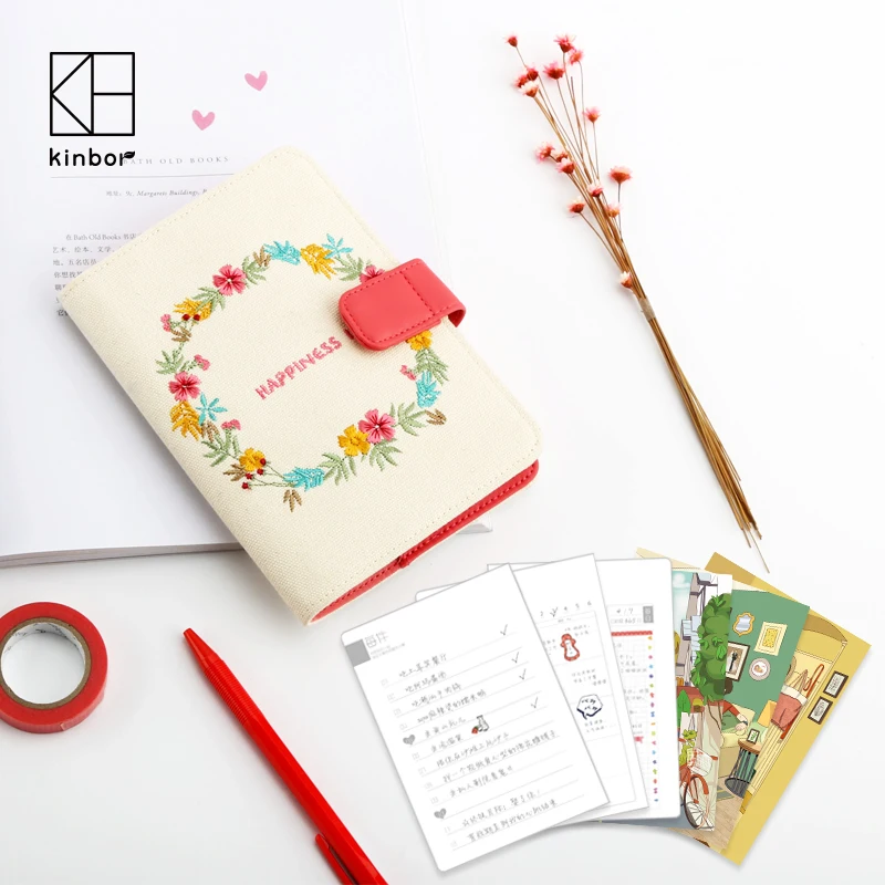 Набор записных книжек kinbora A6 романтичный набор для пар дневник вышитая ткань