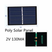 poly solar panel 2v 130ma for mini solar panel charging and generating electricity 5838mm