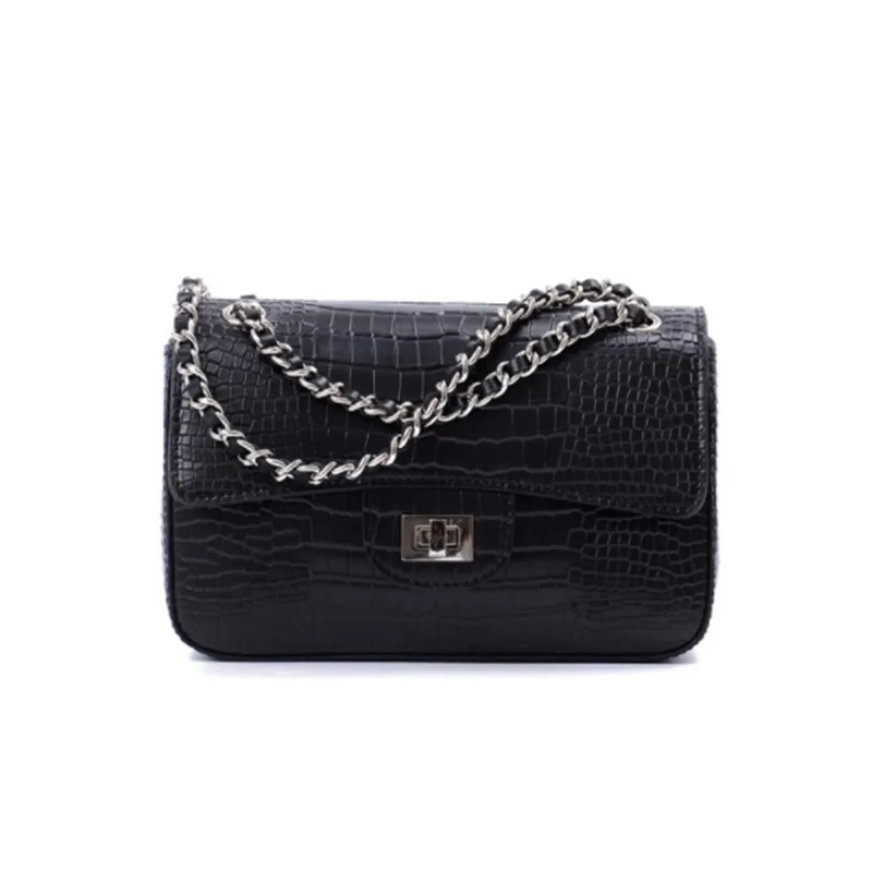 Мода крокодил узор Crossbody сумка для Для женщин 3 вида цветов из натуральной кожи