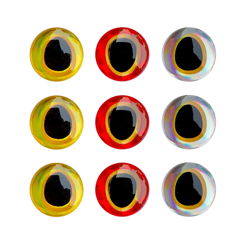 

Fishing Lure Eyes 100pcs/set 3D Simulation Water Drop Saltwater Fishing Artificial Fish Eyes Silver/Red/Gold 6mm/8mm/10mm/12mm