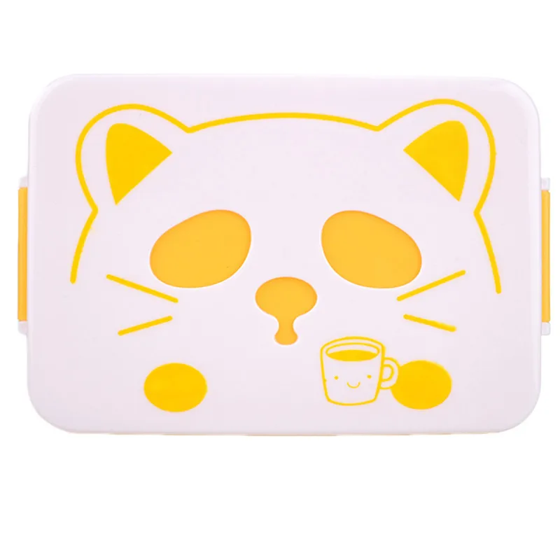 1 шт. пластиковый милый кот лицо пищевой контейнер для хранения фруктов