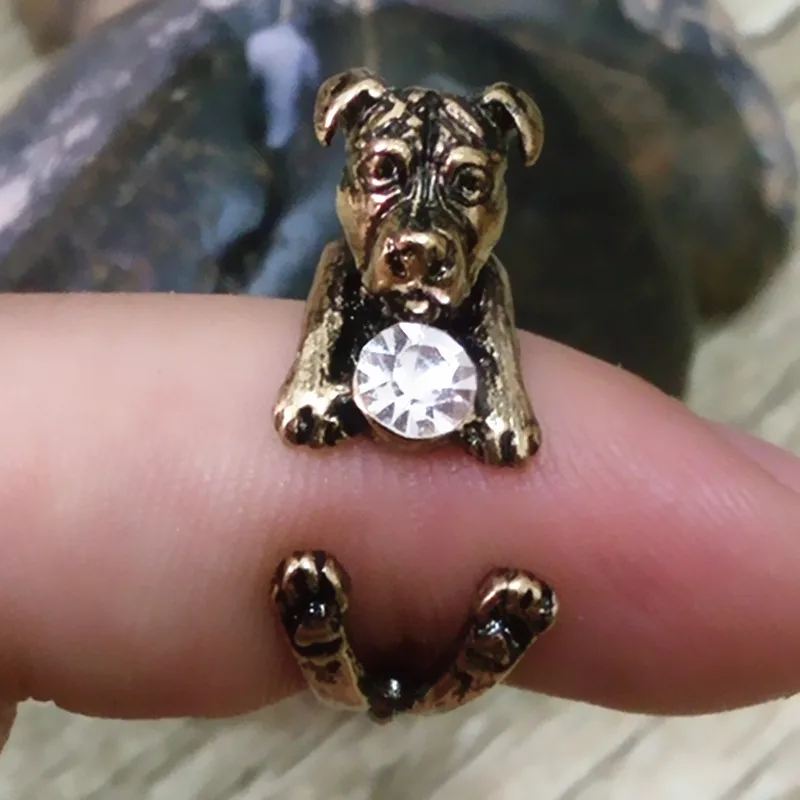 Прямая поставка кольцо питбултерьера в стиле панк Америки бесплатная доставка