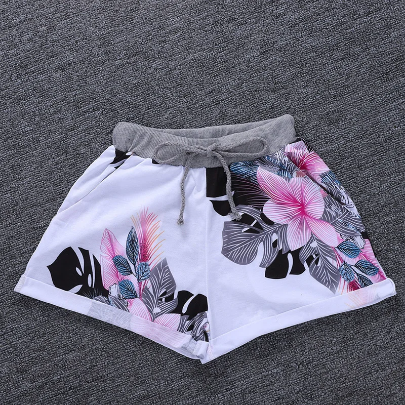 Summer Hot Short Casual elastic waist cotton blend women's shorts Floral self-cultivation mujer | Женская одежда
