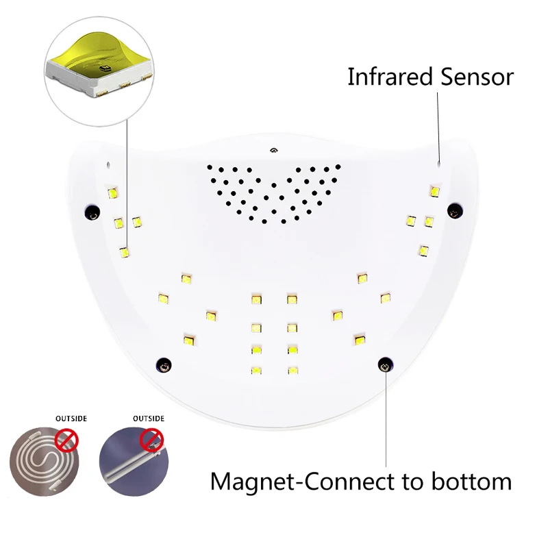 Распродажа! Лампа УФ/LED профессиональная для сушки ногтей сушилка с инфракрасным