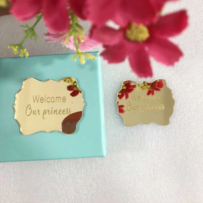 30 шт Персонализированные зеркальные золотые серебряные Свадебные сувениры