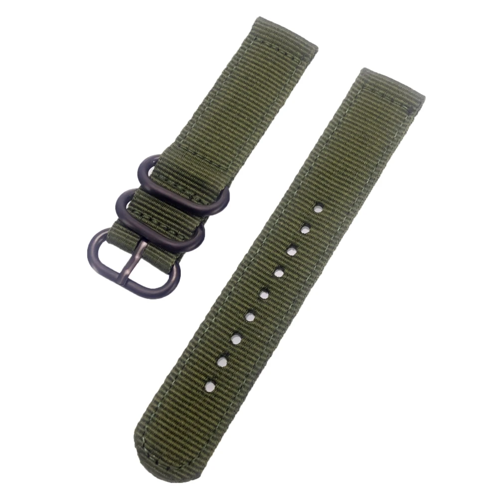 Black buckle Green 18 мм, 20 мм, 22 мм, 24 мм, мужской нейлоновый ремешок для часов Nato, Военный Спортивный армейский ремешок для часов, аксессуары, браслет, несколько цветов для мужчин и женщин - Цвет ремешка: Black buckle Green