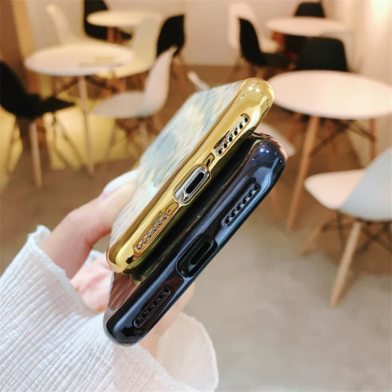 Прозрачный Силиконовый ТПУ мягкий 3D чехол кубик с бриллиантами для iPhone XS MAX 6 5