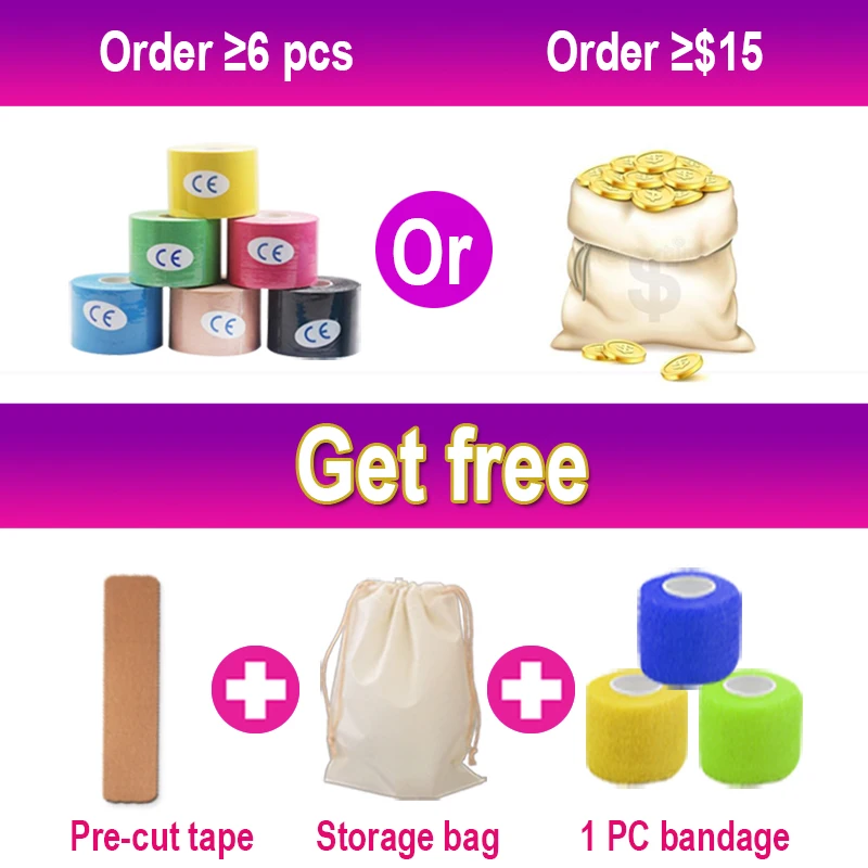 Непроницаемая спортивная лента кинезиологическая 5 см x м Спортивная