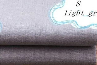 8light grey 1 метр ткань из льна и хлопка для пошива стеганая Лоскутная Ткань DIY шторы в простом стиле из плотной ткани telas жира четверти ручной работы Рукоделие zakka - Цвет: 8light grey