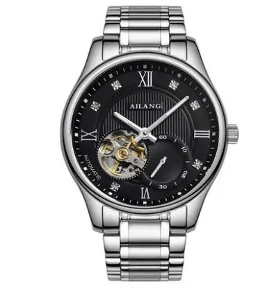color 7 Steel Band AILANG Tourbillon Мужские часы люксовый бренд Мужские часы автоматические часы алмаз Relogio синий сапфир механические часы - Цвет: color 7 Steel Band