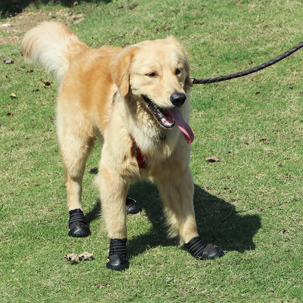 New Reflective Waterproof Dog Pet Shoes Rubber Boot Outdoor Sport Rain Snow Boots For Pug Small Medium Large Dogs | Дом и сад