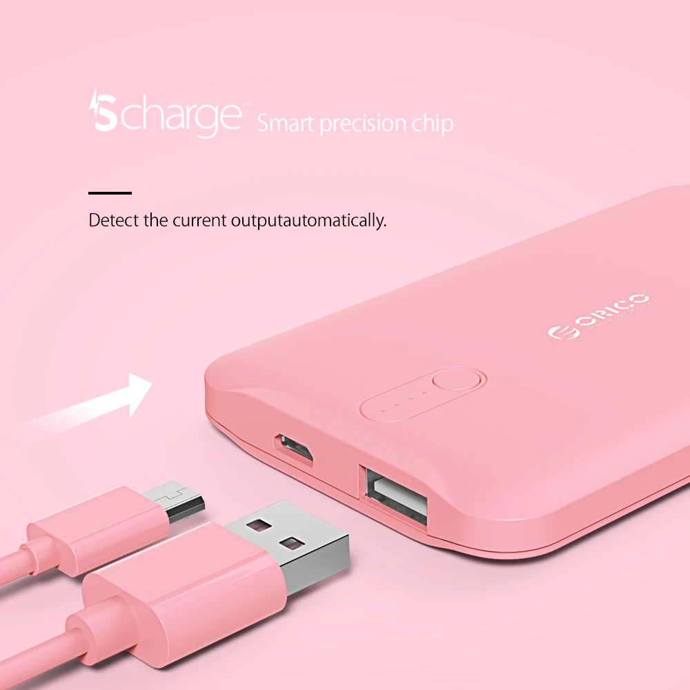 ORICO 2500 мАч мобильный телефон банк питания портативное тонкое зарядное устройство