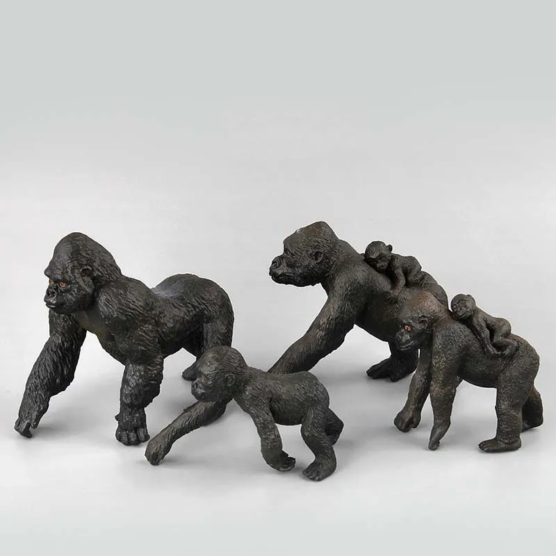 Милый Набор фигурок Chimpanzees модель обезьяны игрушки для детей мальчиков T Rex