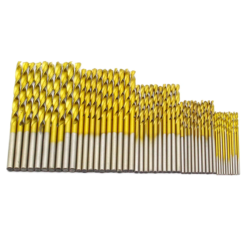 50 шт./компл. набор спиральных сверл пильный сверло из высокопрочной стали с
