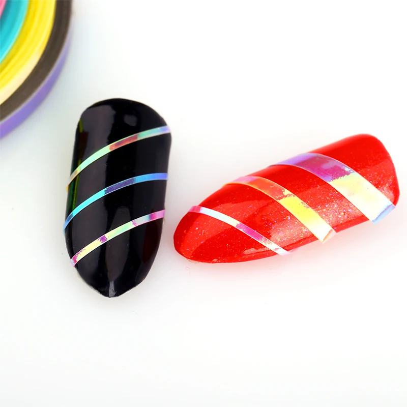 стикеры наклейки ногтей чередование Клейкие ленты линия Русалка Карамельный