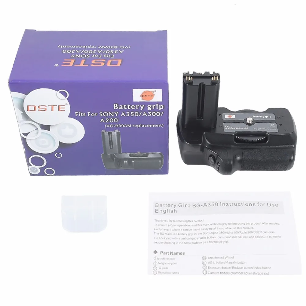 Батарейный блок DSTE для цифровой зеркальной камеры Sony A200 A300 A350|battery grip|dste battery