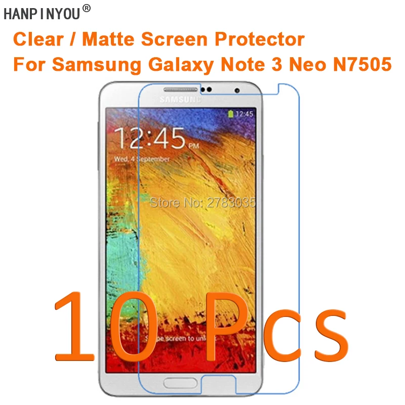 10 шт. для Samsung Galaxy Note 3 Neo N7505 HD Прозрачная/Антибликовая матовая защитная пленка