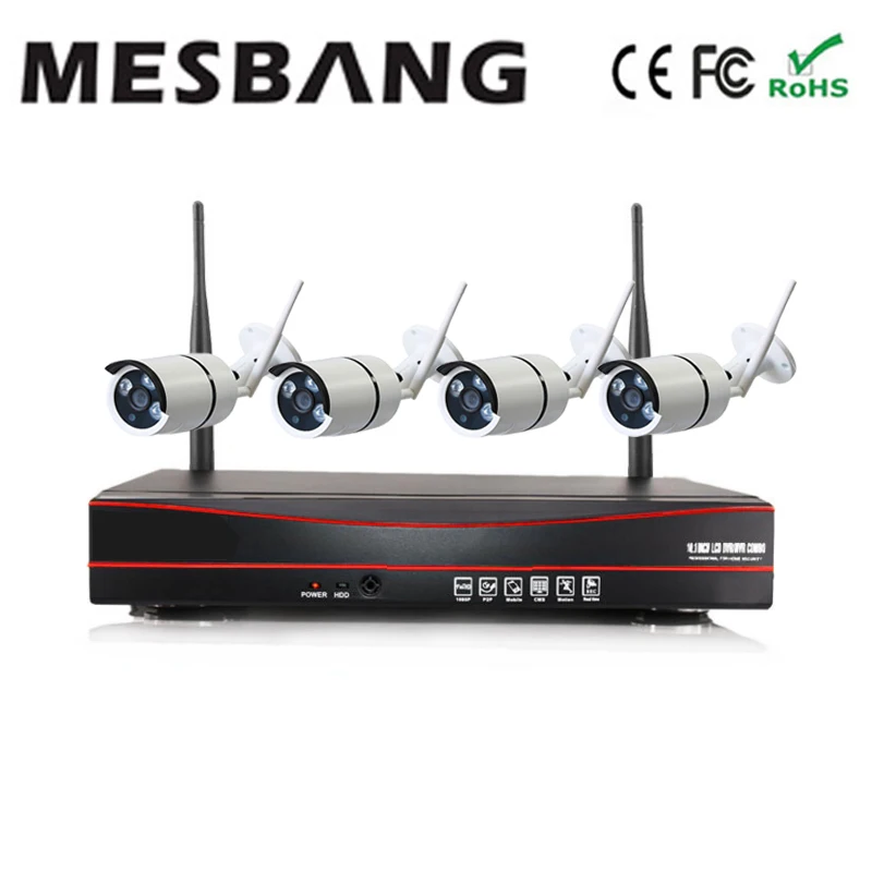 Беспроводная IP-камера видеонаблюдения Mesbang 720P P2P 4 канала комплект сетевого
