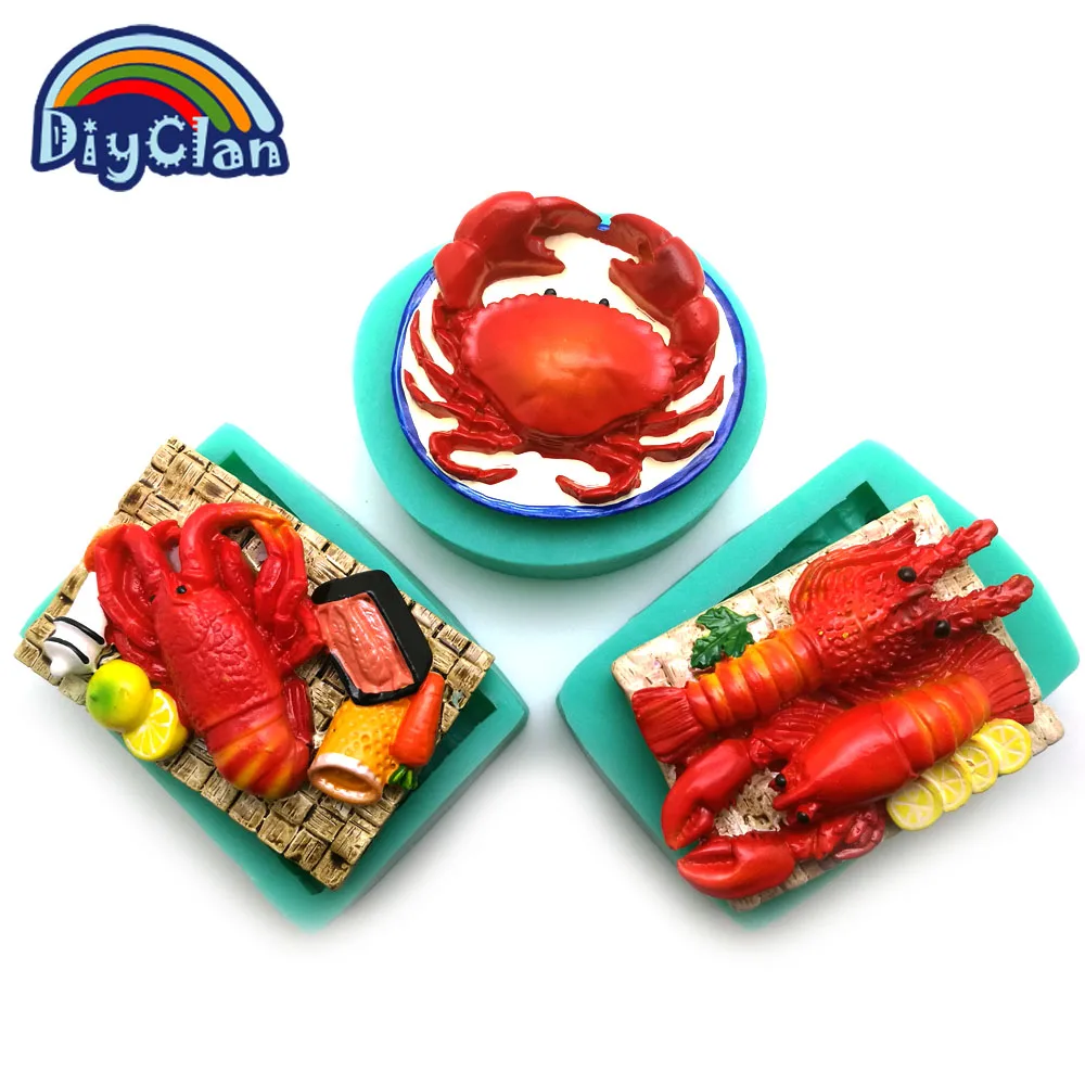 

Силиконовая помадка для морепродуктов, инструменты для украшения тортов, краб для приготовления конфет, форма для шоколадной глины