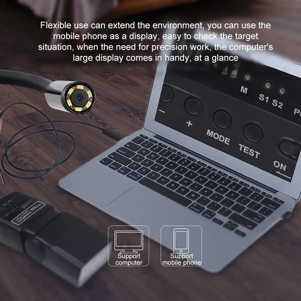 6 светодиодный шланг 5,5 мм USB для мобильного телефона эндоскоп с жесткой трубкой канал Кондиционер Авто Ремонт камеры