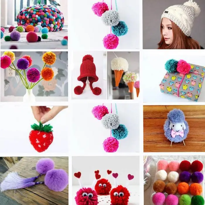 1 компл. Pom Poms чайник Пух Мяч ткацкая игла Вязание Шерсть инструмент комплект пряжи инструменты UYT магазин