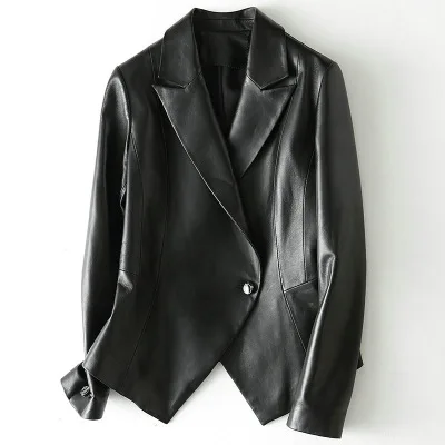 Tao Ting Li Na New Fashion Genuine Sheep Leather Jacket H47