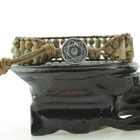 women leather bracelets high end mix natural stones 1 strand wrap bracelets vintage weaving bead bracelet dropshipping