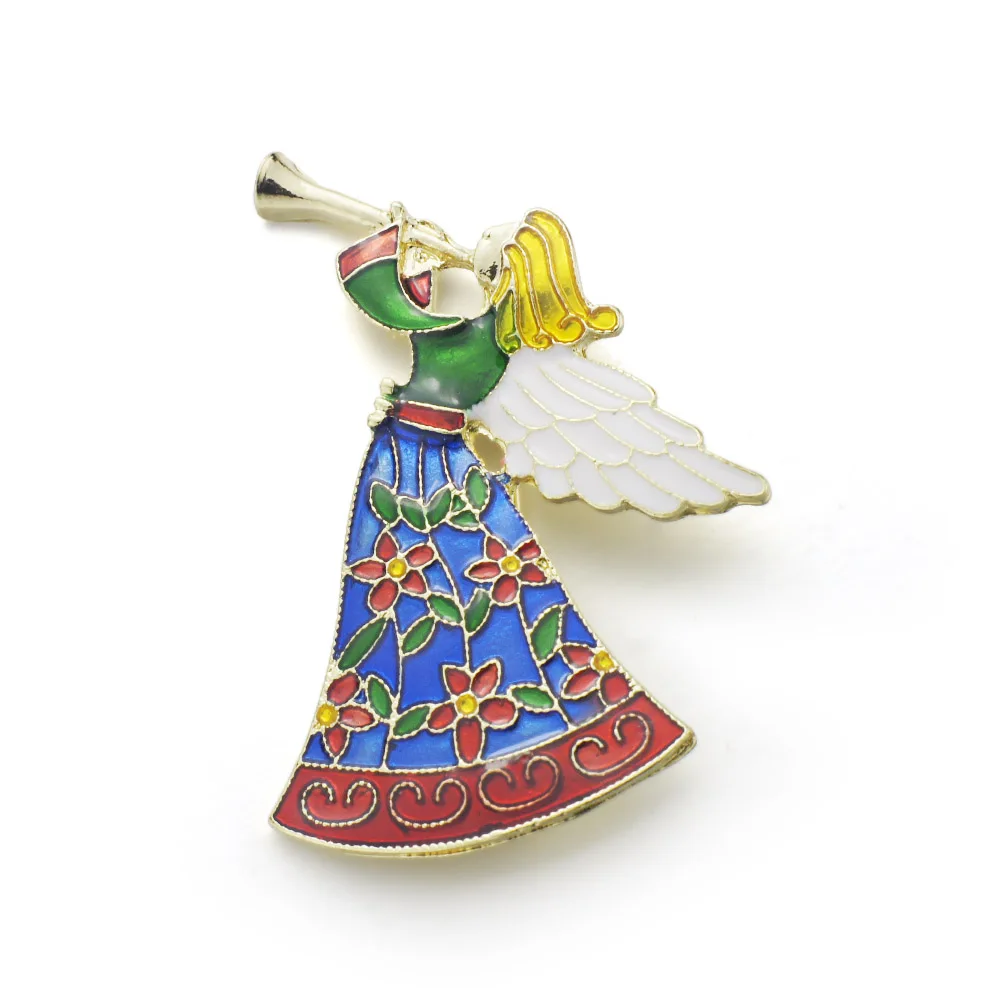 Angel Wings Brooches Music Colorful Enamel Flower Dress Brooch Pin for Women Jewelry Accessories Gifts DZ066 | Украшения и