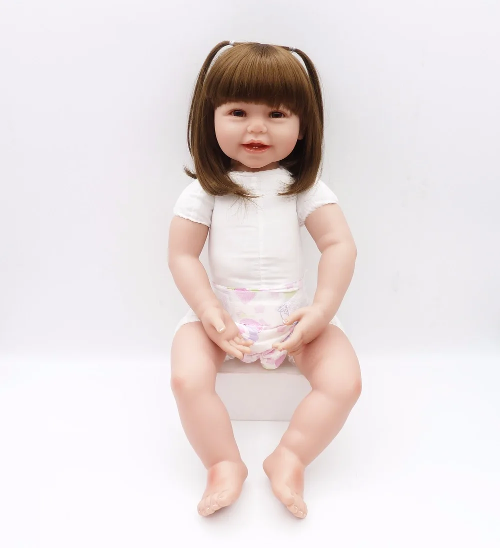 24&quot lovely girl princess dolls reborn soft silicone vinyl baby for kids child birthay gift bonecas | Игрушки и хобби