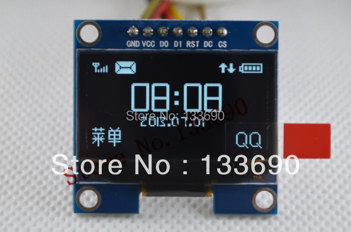 1 шт. 3-дюймовый 128X64 OLED-модуль белый на черном 3-проводном SPI 4 проводе Драйвер