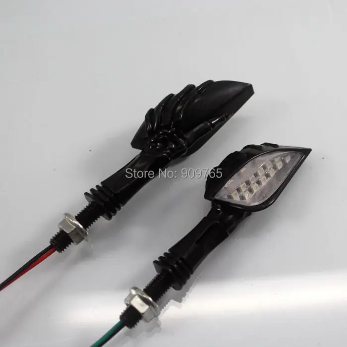 Для мотоцикла Honda черные Светодиодные поворотники Kawasaki Yamaha R1 R6 YZF Vulcan VN 500 750 800 Shadow