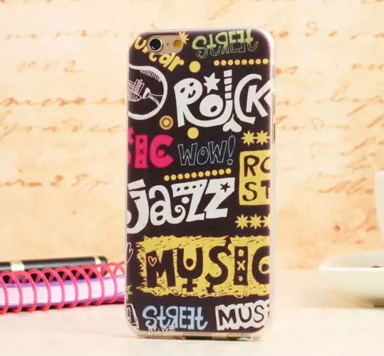 Слова граффити печать задняя часть чехол для iphone 6 большой iphone6 5 дюйма сотовый