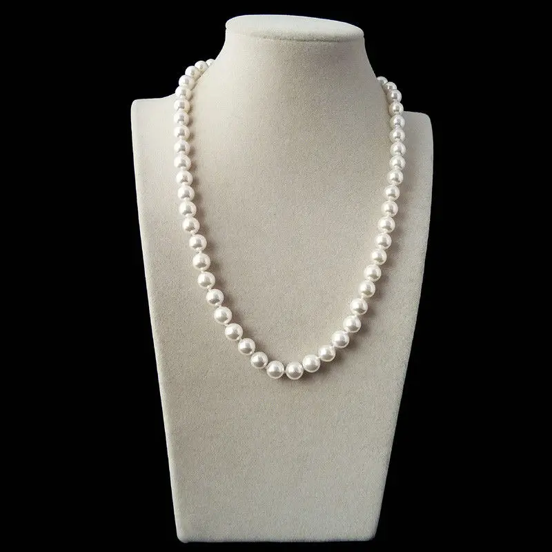 Модное Новое жемчужное ожерелье с ракушкой 10 мм 16 кулон 18 дюймов|fashion necklace|necklace