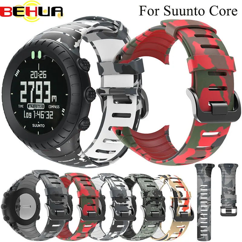 Ремешок силиконовый для спортивных часов Suunto Core сменный Браслет смарт аксессуары наручных