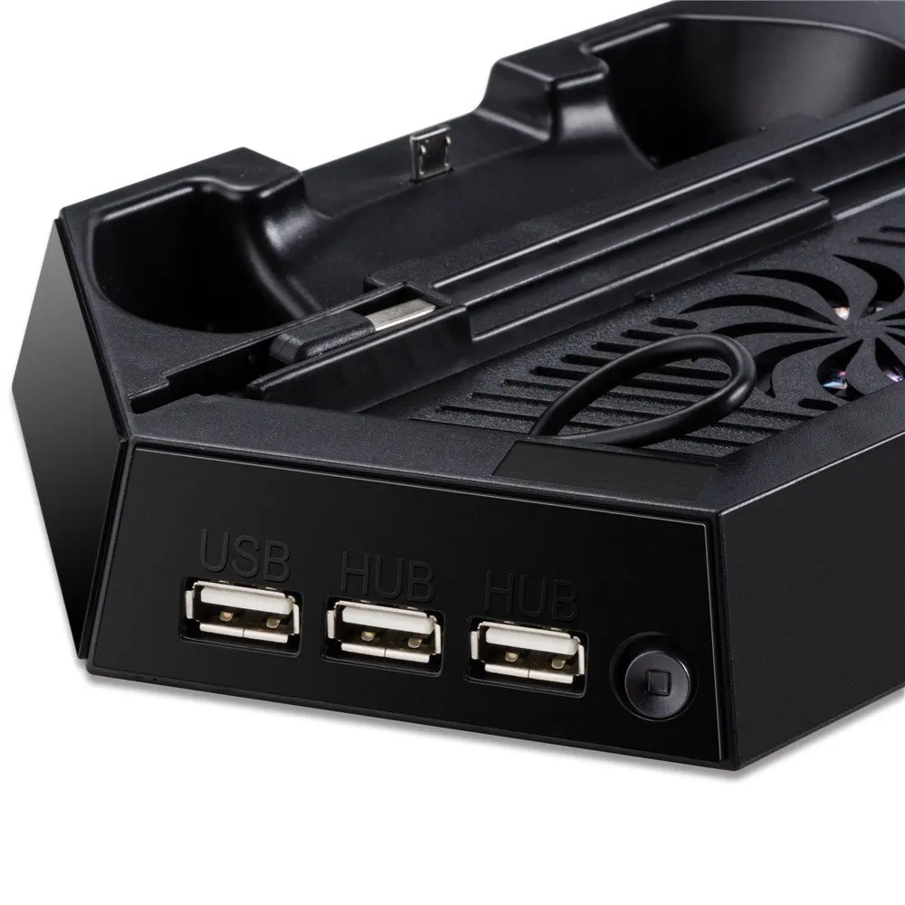 PS4 вертикальная подставка вентилятор охлаждения двойной зарядная станция для