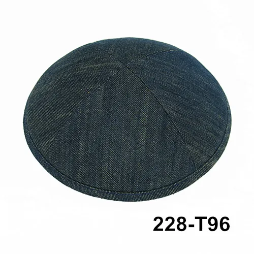 228T96 Джинсовая кепка 19 см kippot kippa yarmulke KIpa Skullies Beanies, Еврейская кипа с черепом - Цвет: 228T96