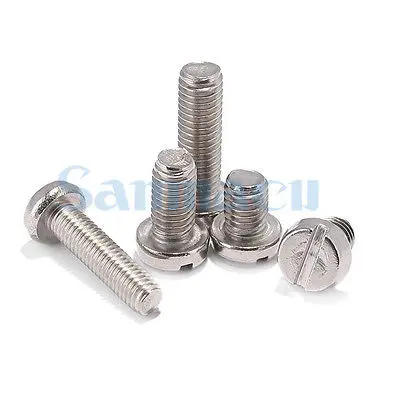 

20 шт. M4 шаг 0,7 мм 304 нержавеющая сталь шлицевая головка машина шурупы DIN 84 крепеж