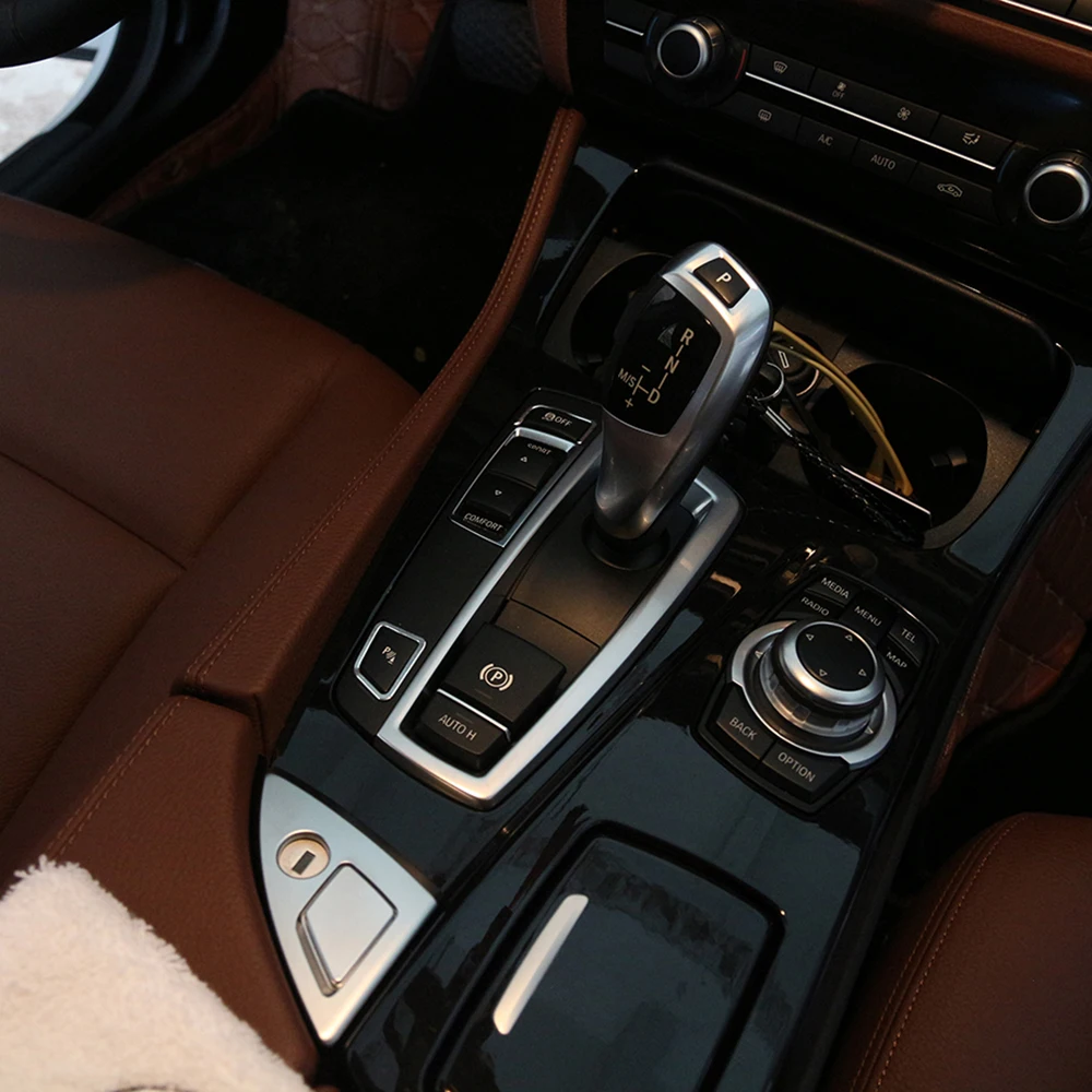 Наклейка на панель переключения передач из алюминиевого сплава для BMW 5 серии f10 520