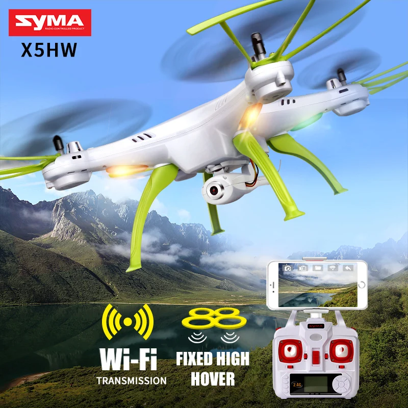 

SYMA X5HW RC Quadrocopter Drone With Camera Wifi FPV HD Real-Time Transmit RC Helicopter Quadcopter Dron Drones Toy Hover