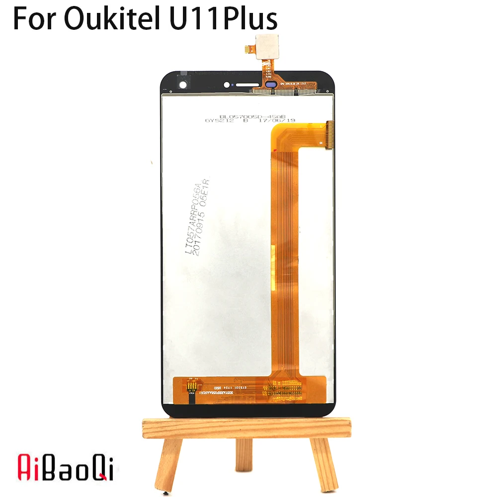 AiBaoQi 5,7 дюймовый сенсорный экран+ 1920x1080 ЖК-дисплей в сборе для Oukitel U11 Plus Android 7,0