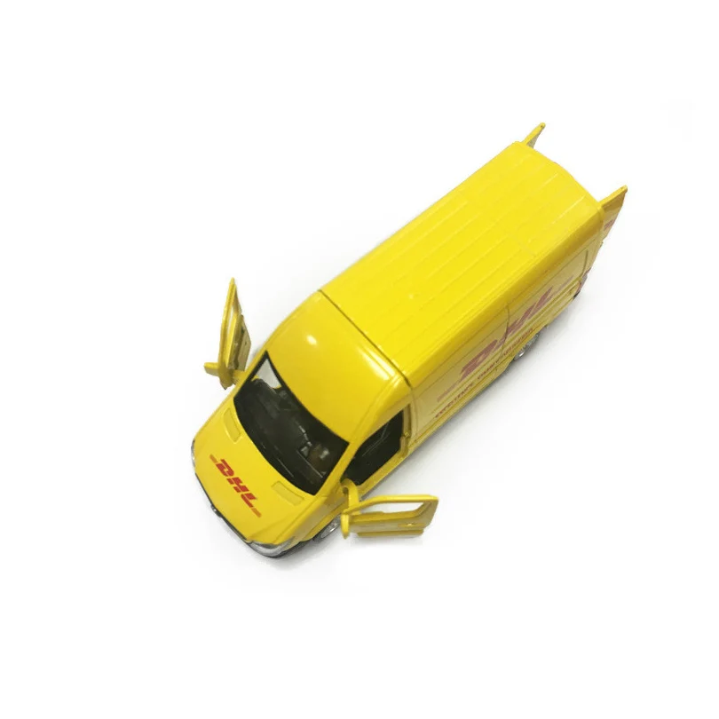 Игрушечный автомобиль из сплава, грузовик, DHL, 1:36, мини-автомобиль, копия, Авторизованная оригинальной фабрикой, модель, коллекция игрушек