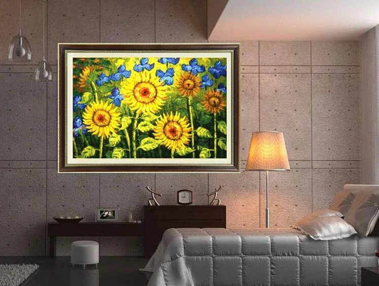 Needlework DIY DMC Cross stitch Sets For Embroidery kits Van Gogh Sunflower oil painting Scenic Pattern Cross-Stitch | Дом и сад